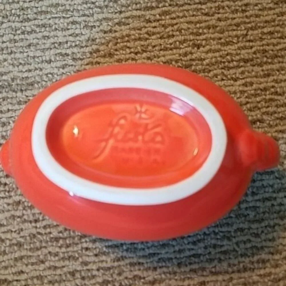 Fiestaware Fiesta CERAMIC Gravy Sauce Boat Dish Poppy Orange 18.5 OZ CONTAINER